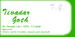 tivadar goth business card