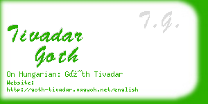 tivadar goth business card